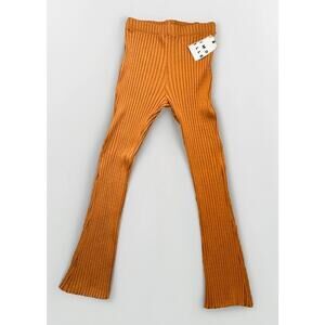 NWT Simon Miller Ribbed Cyrene Straight Leg Pants Women's Orange Medium $170